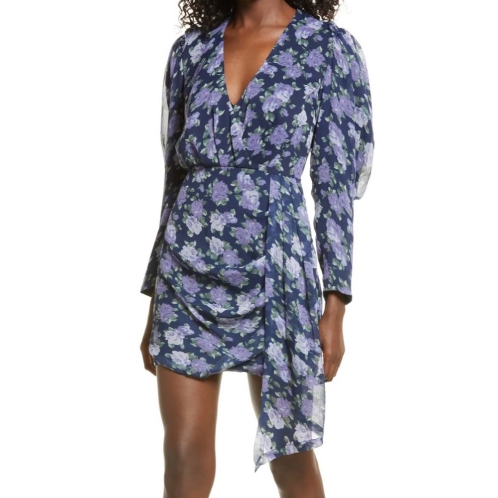 NWT Saylor Merritt Floral Long Sleeve Minidress Size Small